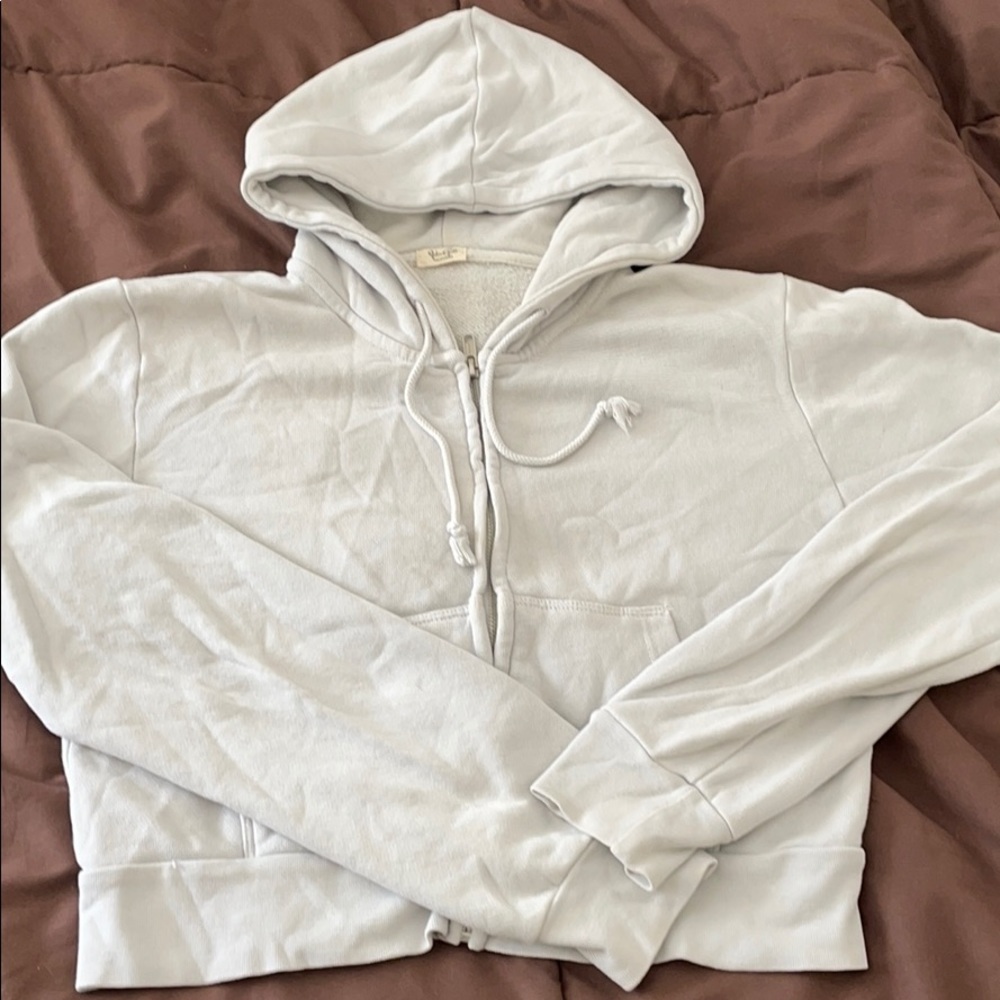 Cropped zip hoodie
